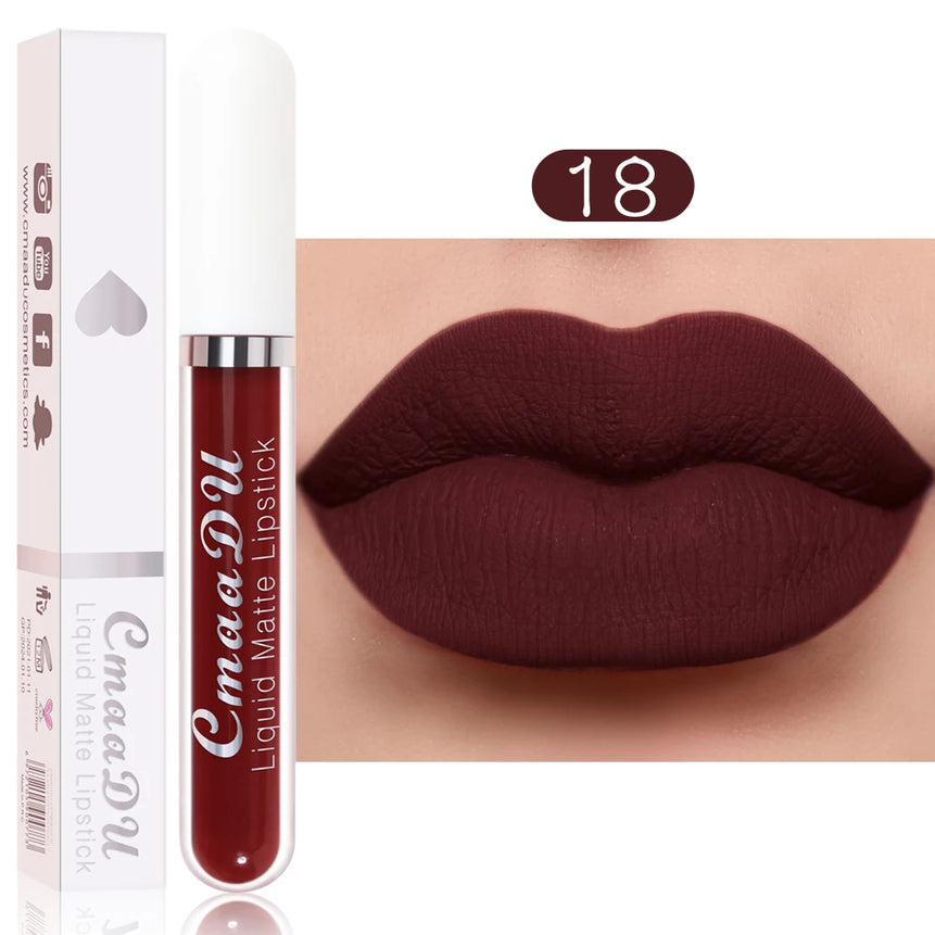 Waterproof Long Lasting Matte Lip Gloss Non Stick Cup Liquid lipstick