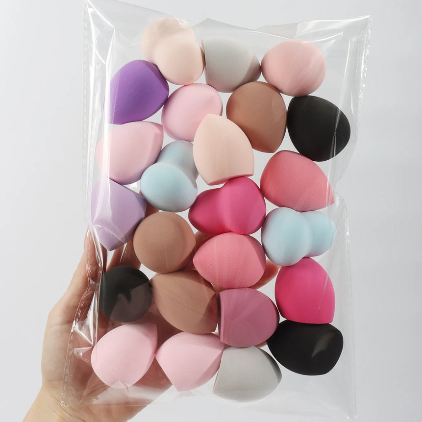 Medium Size Beauty Sponge 6/12/24/36/60 Pieces, Random Color and Shape, Foundation Mixing Beauty Sponge, Liquid, Cream and Powde
