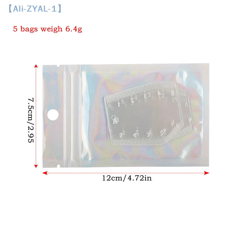 【ZYAL-1】5Pcs Durable Brow Shaping Stencil Shaping Portable Instant Brow Shaper Drawing Eyebrow Design Ruler Gift