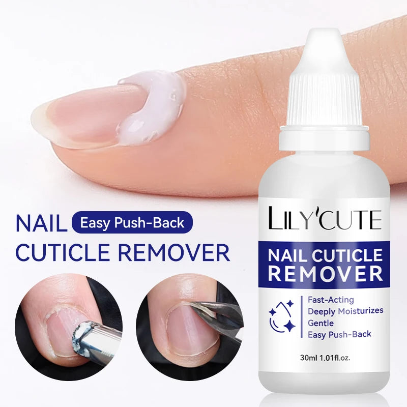 LILYCUTE 30ml Nail Cuticle Remover Quick Softening Gel for Dead Skin  Gentle Nail Care Easy Cuticle Cleaner for Manicure