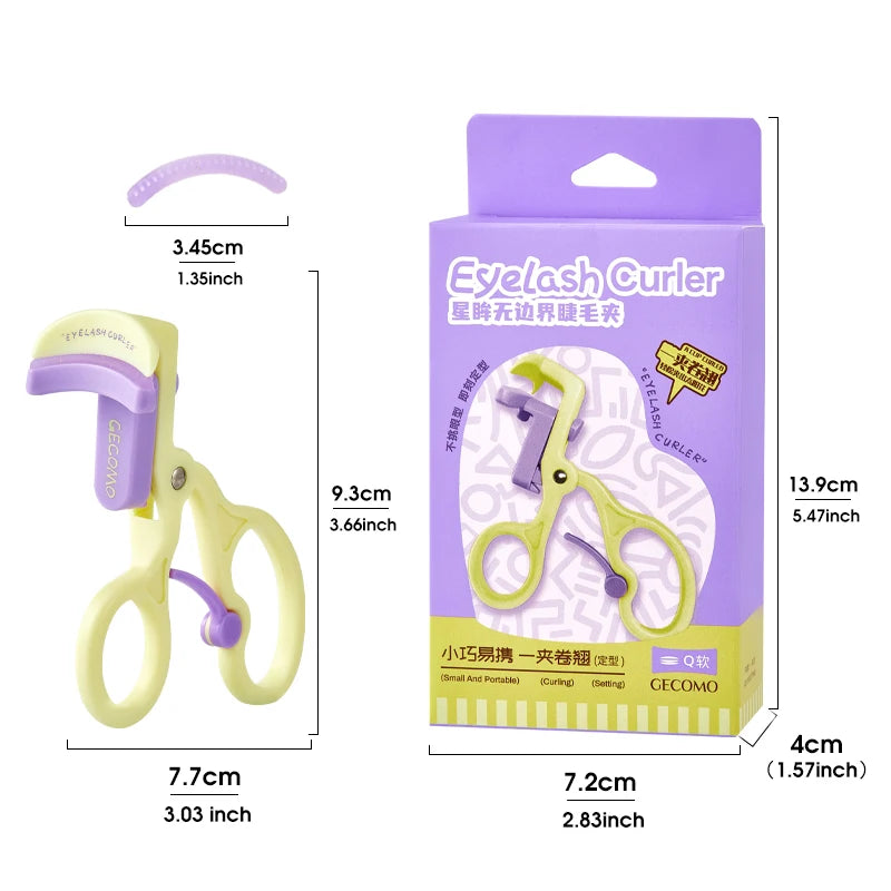 Wide-Angle Frameless Eyelash Curler Natural Long-Lasting Curl eyelashes Shaping Portable Design Easy to Use
