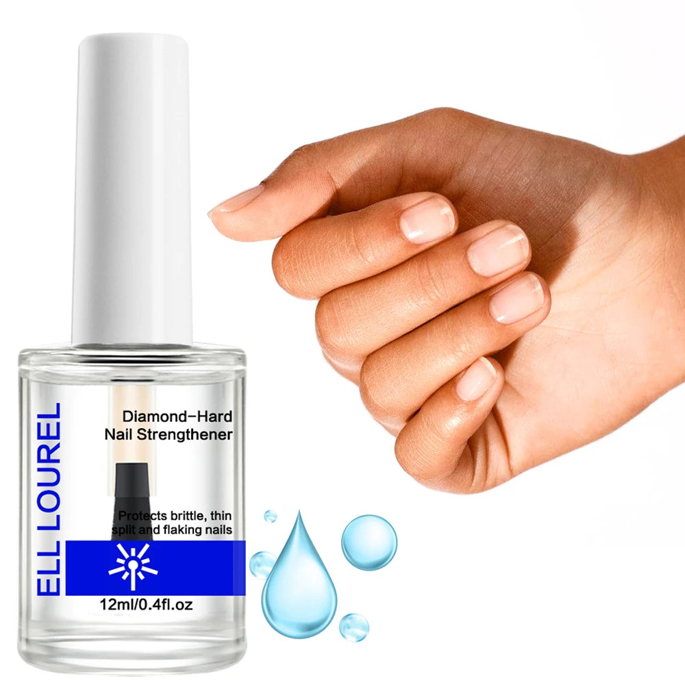 ELL LOUREL Original Formula 3 IN 1 Nail Strengthener Vitamin A,E Long Lasting Shine Nail Hardener Keratin Growth Polish Care