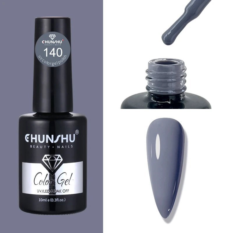 CHUNSHU 10ml Gel Nail Polish Soak Off Semi-Permanent Varnish Professional Salon UV LED Nails Art Gel No Smell All Seasons Colors