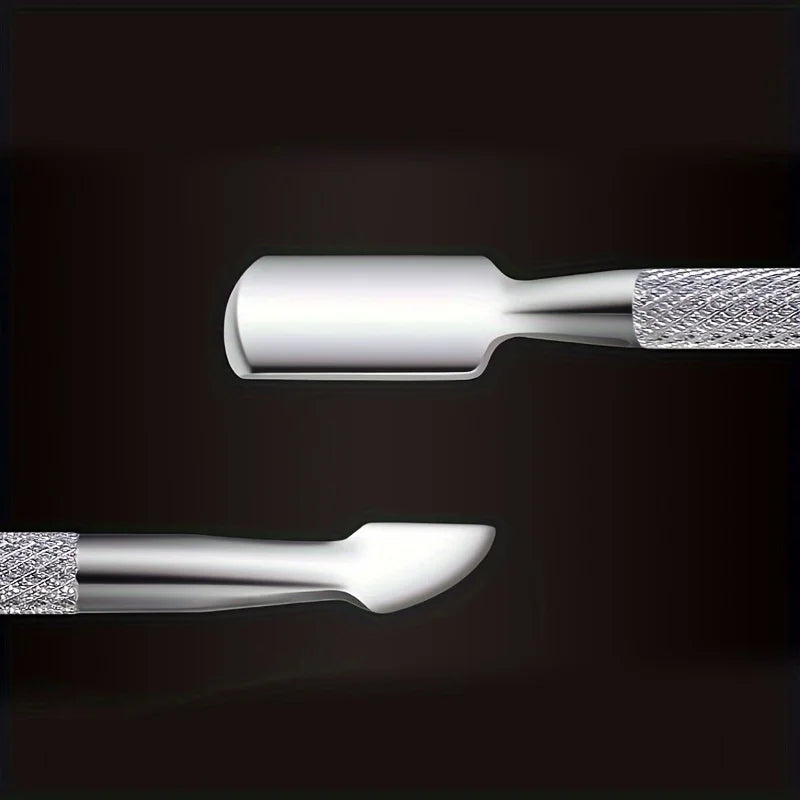 3/5/10pcs Stainless Steel Cuticle Pusher Metal Double-ended Spoon Remover Kit Dead Skin Push Nail Art Cleaning Tools manicure
