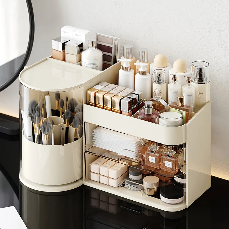 Cosmetic storage box desktop dressing table large capacity skin care products lipstick lotion drawer type dustproof storage rack