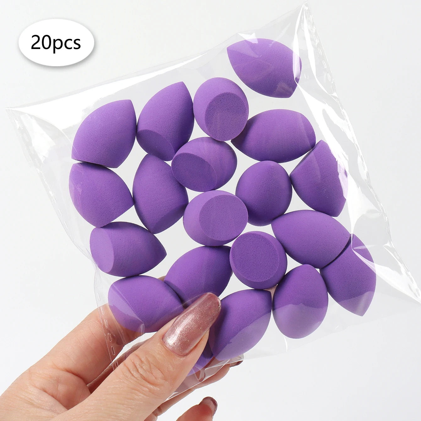 20 件装 Mini Finger Puff Beauty Cosmetic Foundation Cosmetic Sponge Makeup Blender Suitable for Cream & Powder Concealer