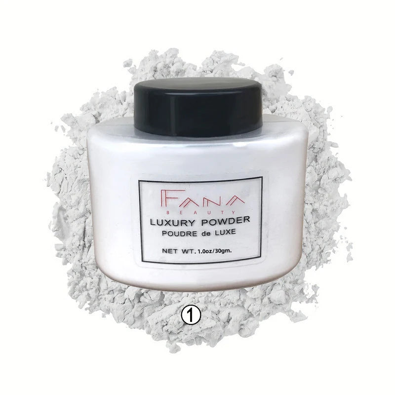 Matte White Face Pressed Powder 24 Hours Oil Control Clear Natural Powder Foundation Full Coverage Waterproof Makeup