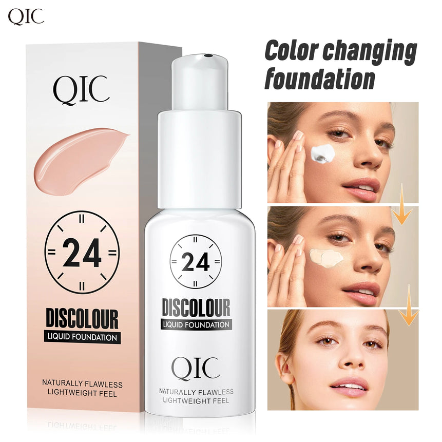 Magic Color-Changing Liquid Foundation | Soft Matte Finish, Long-Lasting, Hydrating Makeup Base, Smooth Full Coverage for All Skin Tones