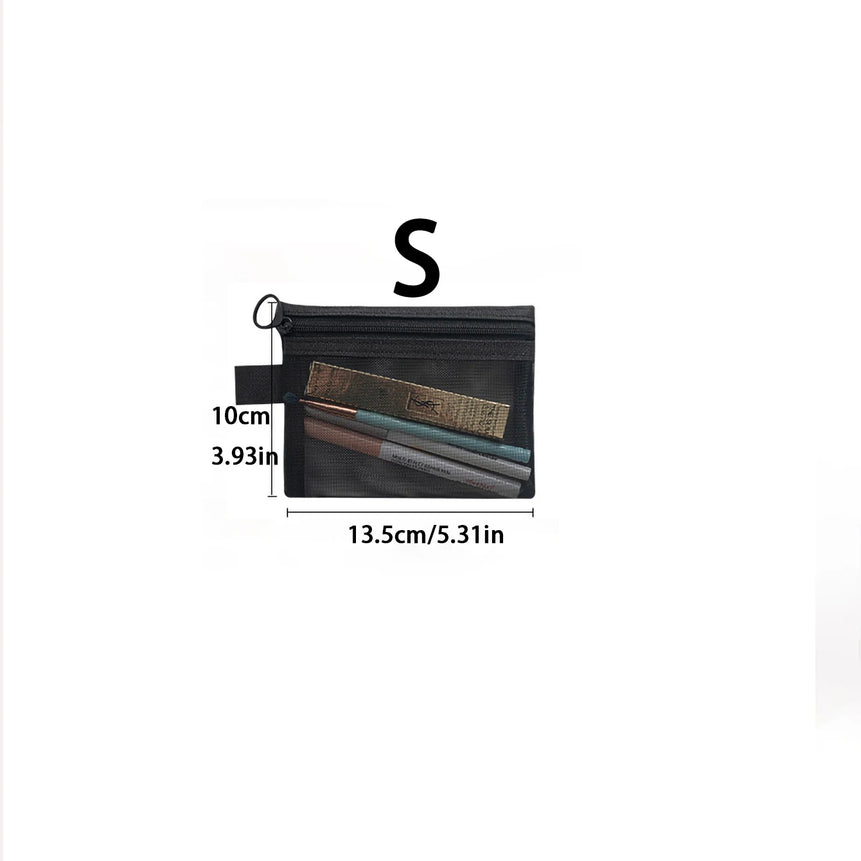 1/5/10pcs Mesh Clear Cosmetic Bags Women Black Makeup Bag Portable Travel Toiletry Organizer Case Lipstick Storage Pouch Gift