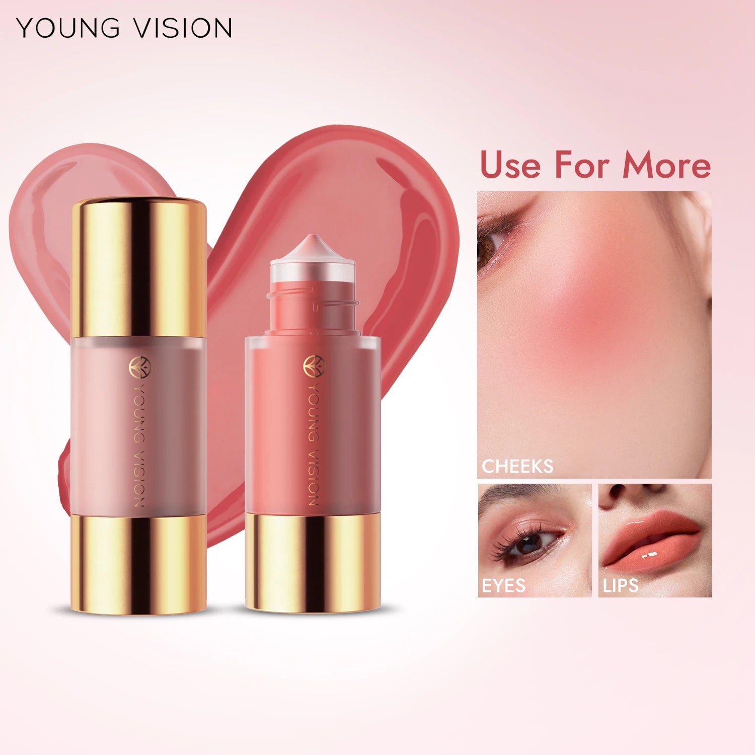 YOUNG VISION 8 colors long-lasting Bottom press moisturizing easy makeup blush pencil solid creamy Liquid blusher
