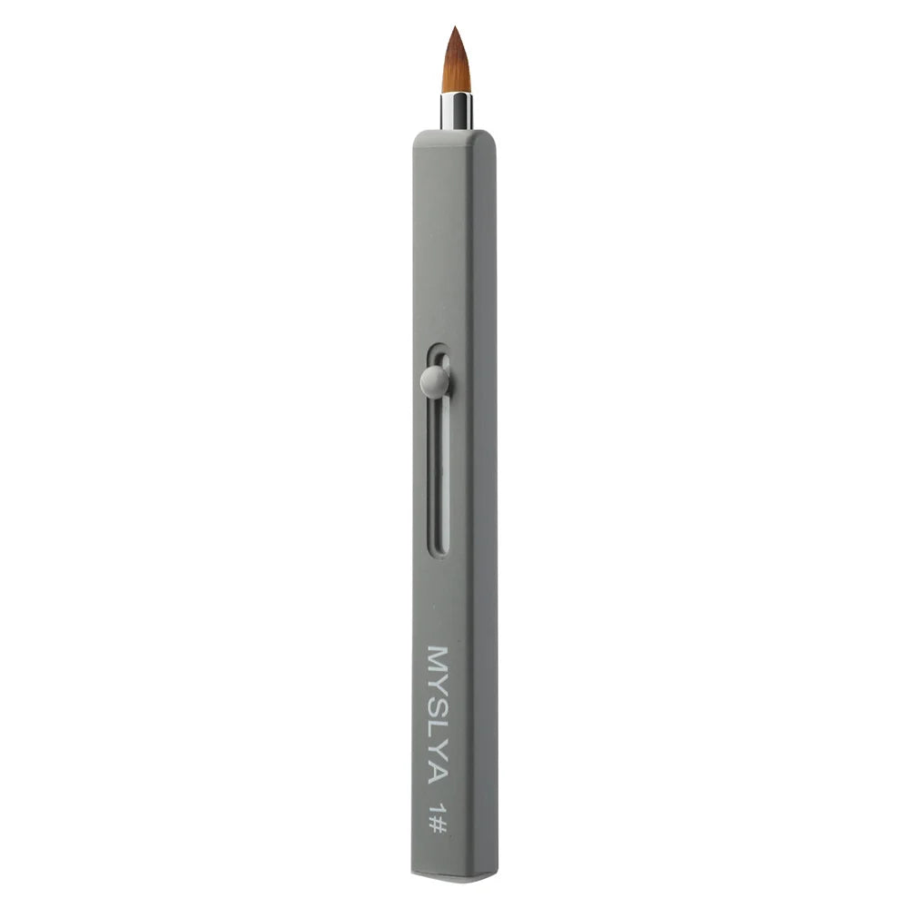NEW Creative Retractable Lip Brush with Lid Mini Portable Lipstick Eyeshadow Applicator Brushes Women Beauty Makep Tools