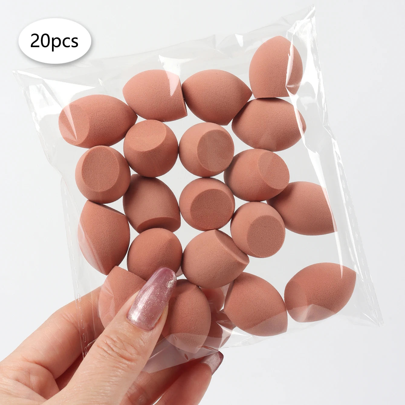 20 件装 Mini Finger Puff Beauty Cosmetic Foundation Cosmetic Sponge Makeup Blender Suitable for Cream & Powder Concealer