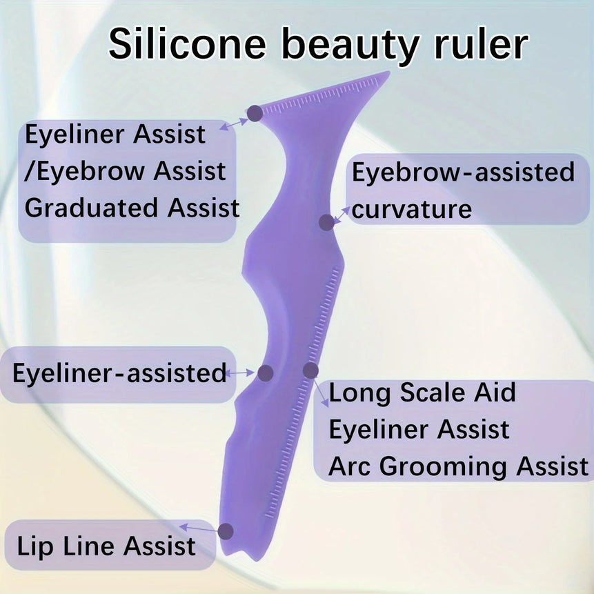 Reusable Silicone Makeup Guide - Perfect Eyeliner & Eyeshadow Stencil, For Eye & Lip Contouring, Flexible Cosmetic Stencil