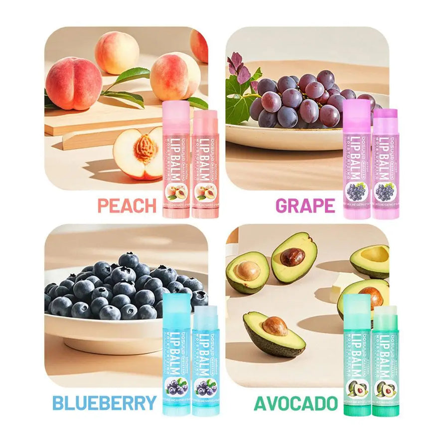 6/24pcs Assorted Fruit Flavor Lip Balm Set - Hydrating, Nourishing & Prevents Chapped Lips - Care for Dry Lips & Fine Lines