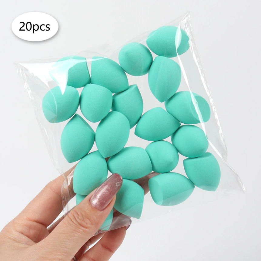 20 件装 Mini Finger Puff Beauty Cosmetic Foundation Cosmetic Sponge Makeup Blender Suitable for Cream & Powder Concealer