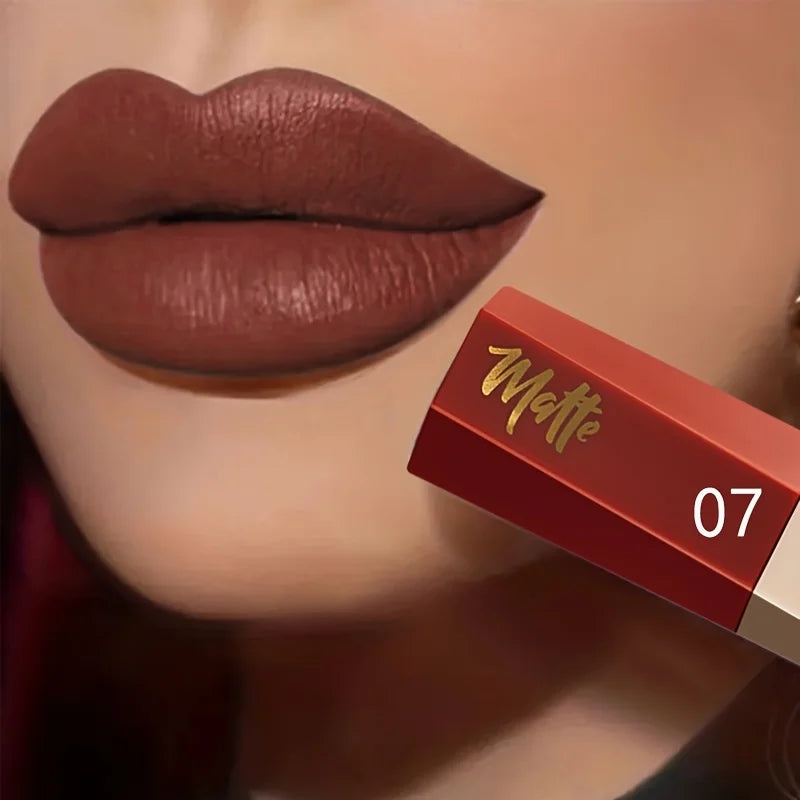 Matte Liquid Lipstick, Long Lasting Waterproof Non-Stick Velvet Lip Color, Lightweight Fog Matte Lip Makeup for Women