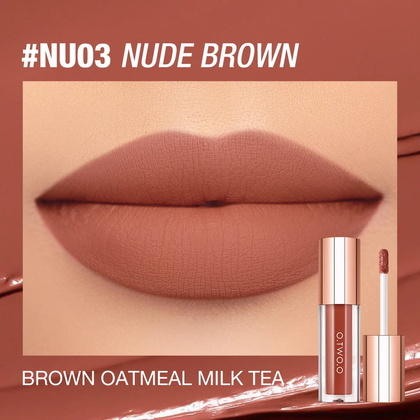O.TWO.O Lipstick Lip Tint Matte 24H Stay Color-Locking Ultra-Lasting  Waterproof Transfer-Proof Glossy Satin Lip Glaze Makeup