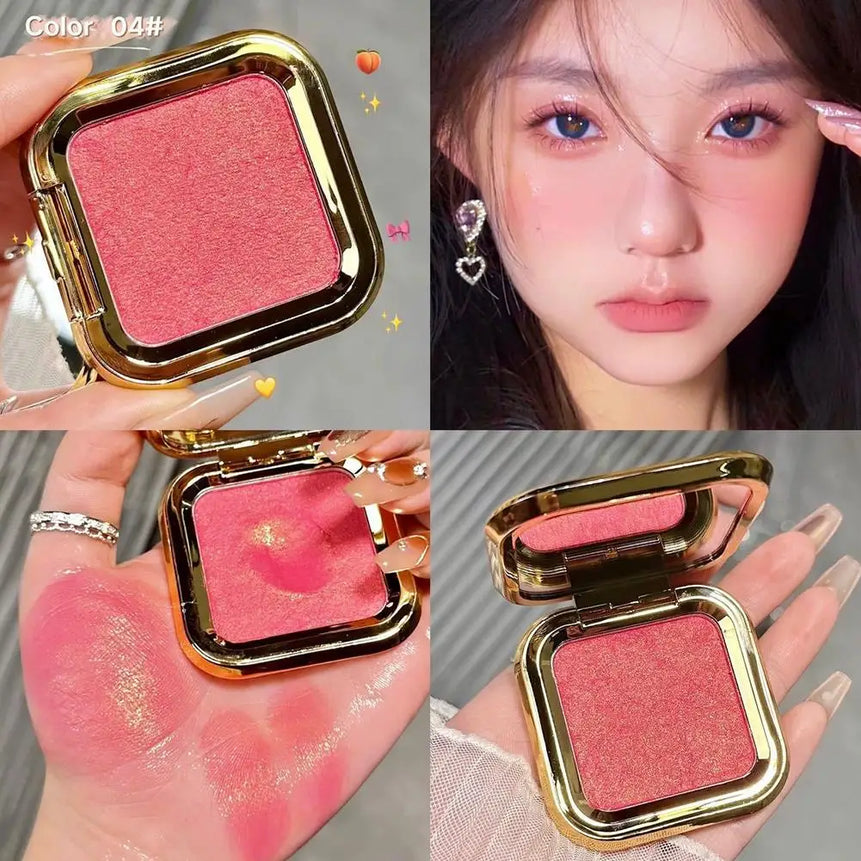 Peach Kiss 3D blush cream rouge Matte pearlescent Blusher Natural and lasting Color rendering Facial contour eyeshadow