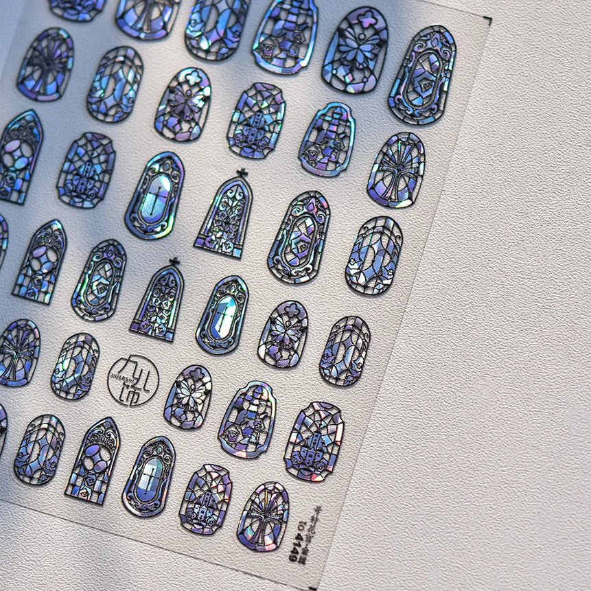 Wild Daisy Crystal Diamond Nail Sticker 5D Adhesive Flower Trendy Nail Art Stickers DIY Nail Art Decorations 3D Manicure Decals
