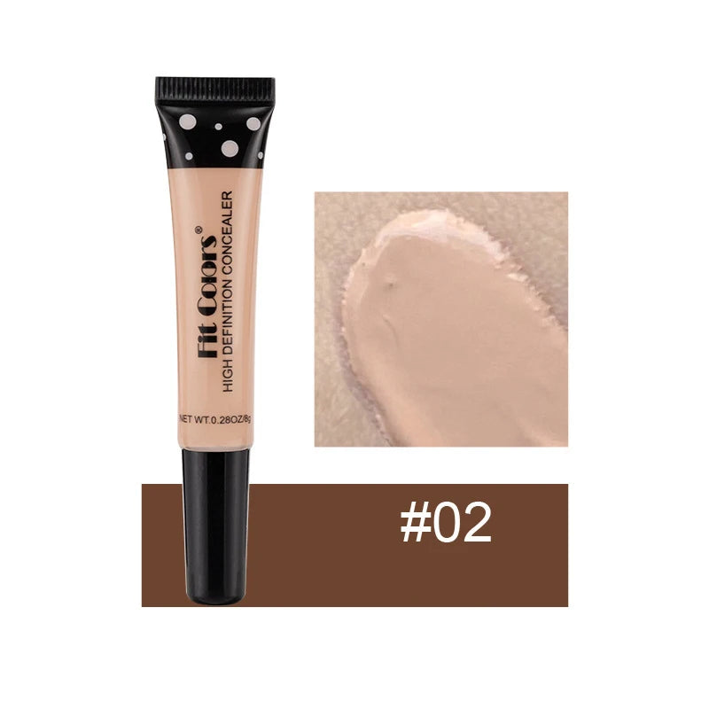 Full Cover Liquid Concealer 8 Color Air-permeable Natural Brightening Makeup Eye Dark Circles Cream Cosmetic
