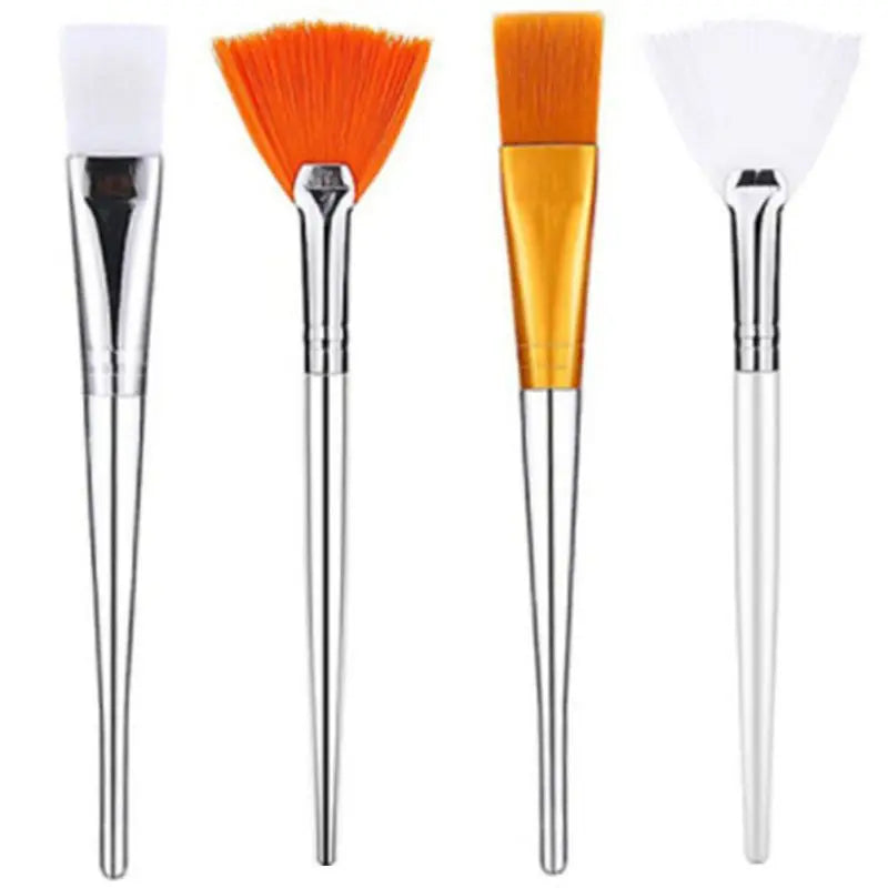 4pcs  Face Mask Brush Set Includes Soft Fan Facial Brushes Acid Applicator Brush Makeup Tools For Eyelash Mask Mixed Cream