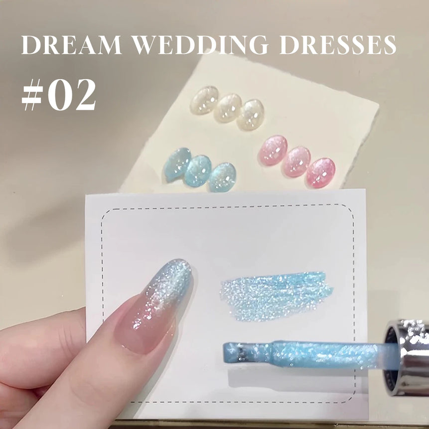 MIANEL1-12pcs 12ML Pink Blue White Green Series With Explosive Glitter Gel Nail Polish, Popular Yun Brocade Diamond Gel Polish