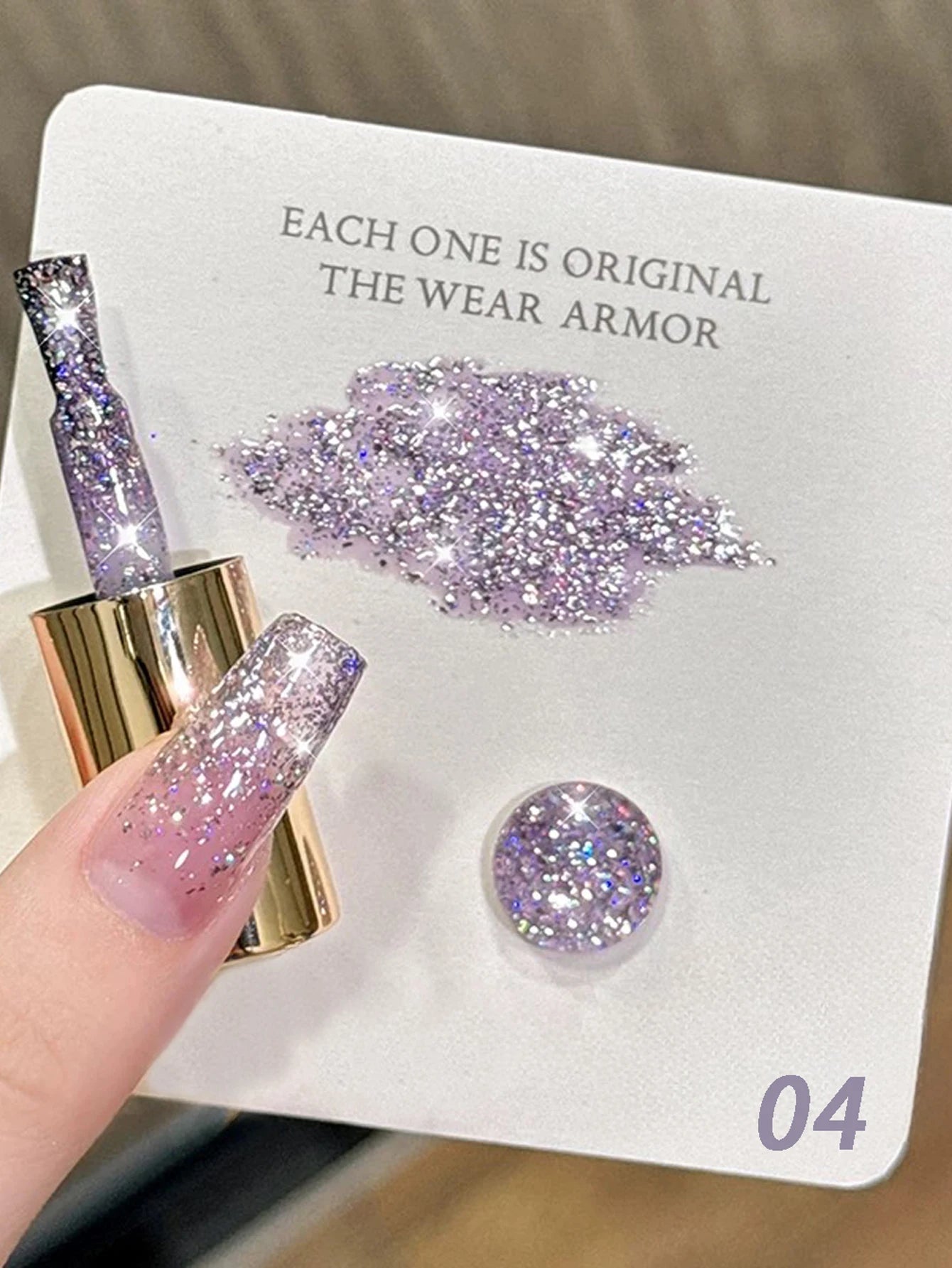 MIANEL1-12pcs 12ML Pink Blue White Green Series With Explosive Glitter Gel Nail Polish, Popular Yun Brocade Diamond Gel Polish