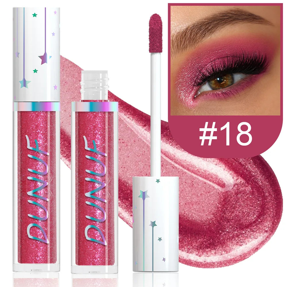 Metallic Liquid Eyeshadow Stick Brown Green Black High Gloss Pearlescent Glitter Eye Shadow Waterproof Stage Makeup Pigment