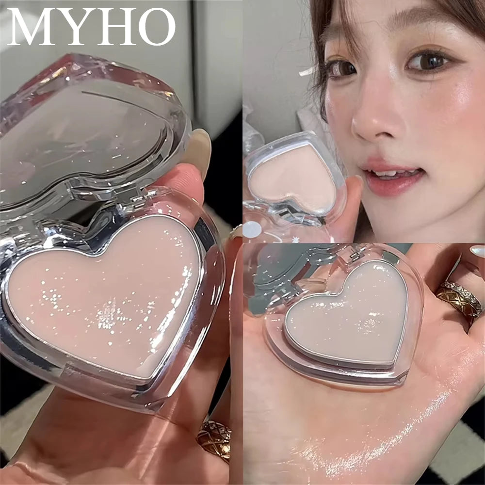 Highlighter cream for face brightening and contouring blusher highlighter stick for natural watery skin lip jelly plate cosmetic
