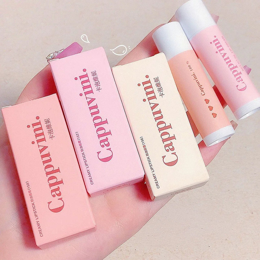 2-in-1 Lipstick Lip Balm 3 Colors Nourishing Moisturizing Lasting Lip Care Makeup