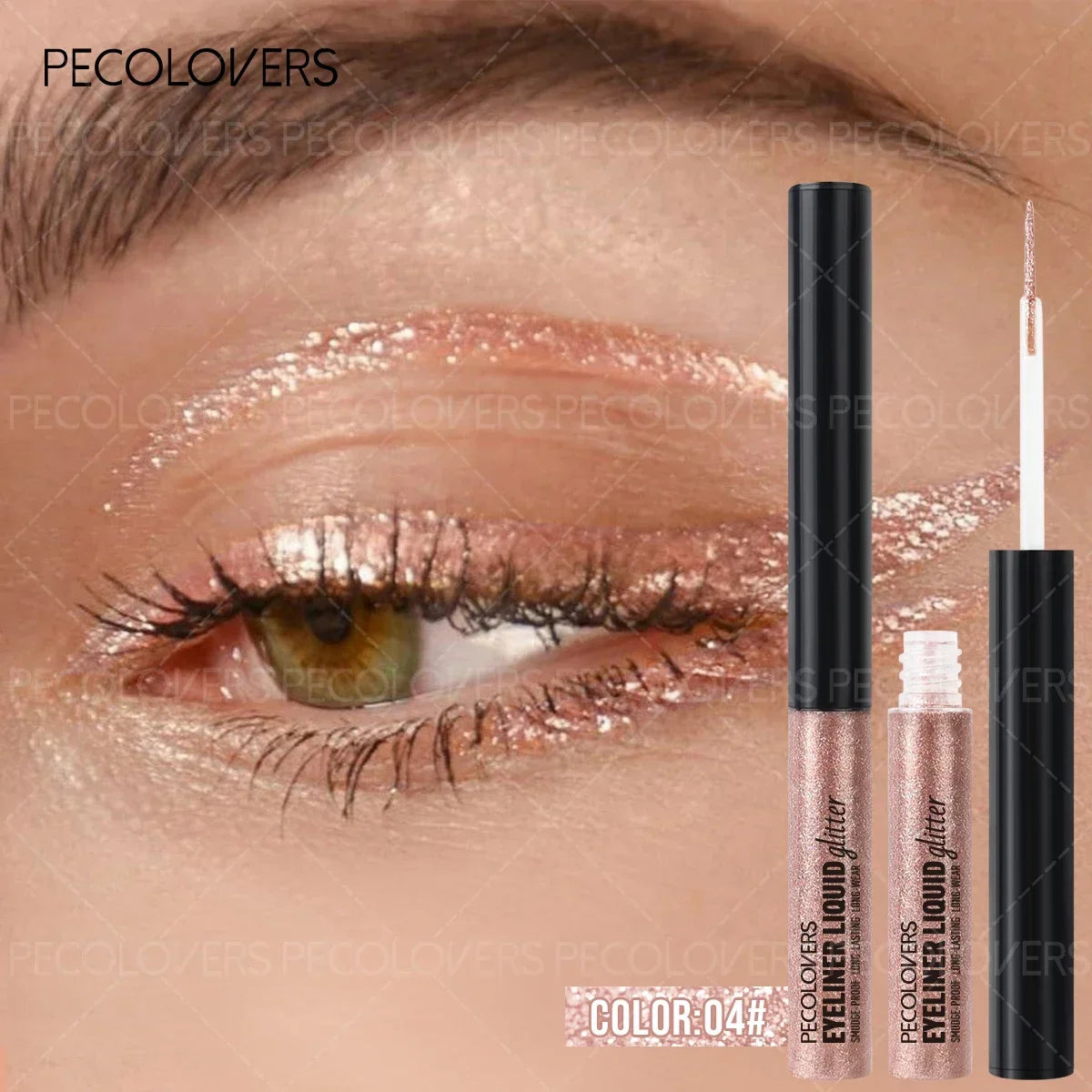 1PC Sparkling Christmas Liquid Eyeliner, Pearlescent Shimmer Liquid Eyeshadow, Waterproof, Quick-drying, Perfect for Christmas