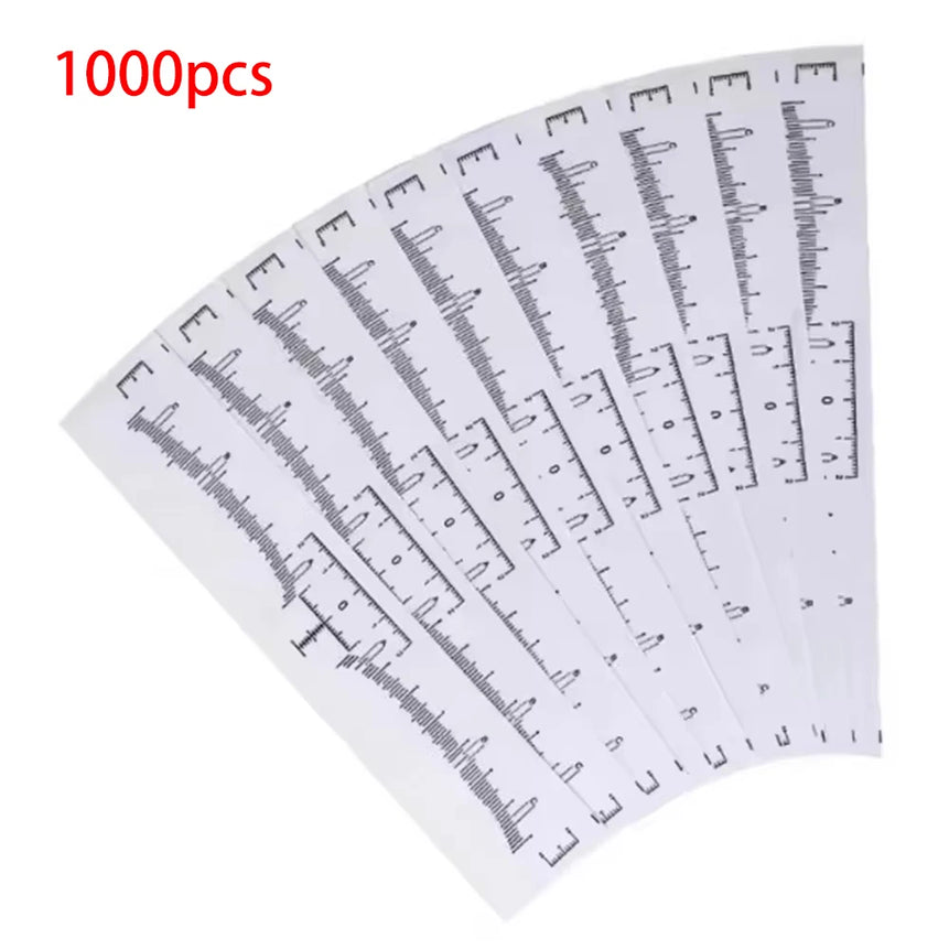 20/50/100 Pcs Eyebrow Ruler Stencils - Disposable Brow Ruler Sticker, Brow Measuring Shaper Tool, Eyebrow Mapping Makeup Tool