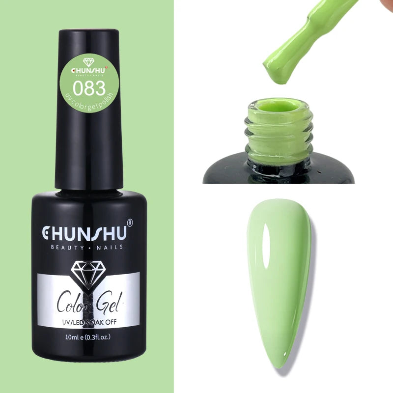 CHUNSHU 10ml Gel Nail Polish Soak Off Semi-Permanent Varnish Professional Salon UV LED Nails Art Gel No Smell All Seasons Colors