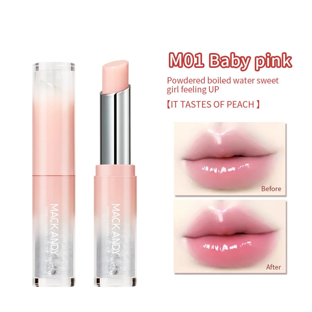 MACKANDY Color Changing Lipstick Tint of Color Lip Balm Hydrating & Moisturizing Lip Color with Vitamin E Natural Gloss Finish
