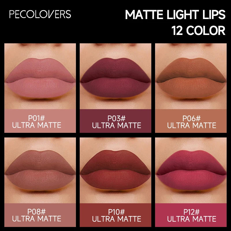 Matte Liquid Lipstick Waterproof Long Lasting Velvet Mate Nude Brown Red Lip Gloss Lint Tube Makeup Cosmetic Lipsticks Lipgloss