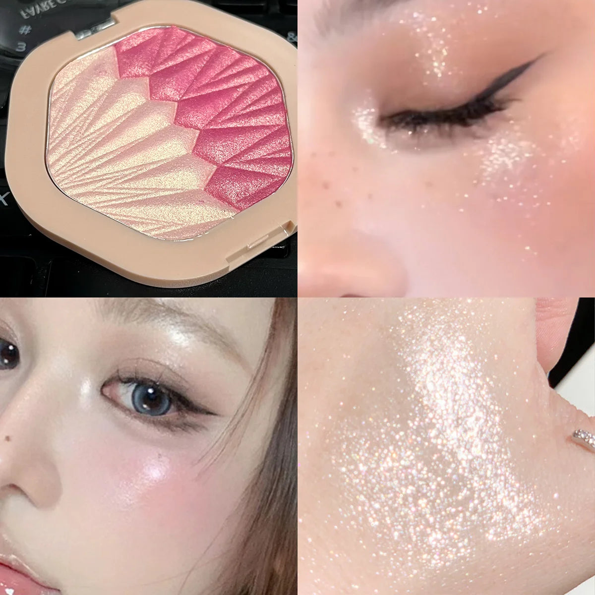 fine shimmer soft mist tipsy blush single color natural fine shimmer eye shadow blush one plate for multiple uses