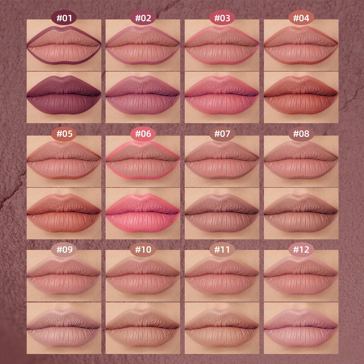 Waterproof Lipstick Lip Liner Contouring Crayon Non-stick Cup 2 IN 1 Double Headed Lipstick Matte Nude Sexy Lipliner Pen Makeup