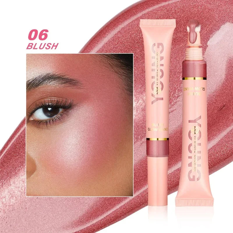 Liquid Highlighting Stick Contouring & Blush Multi-purpose Makeup Air Cushion Pen Face Natural Shimmer Cheeks Creamy Cosmetic