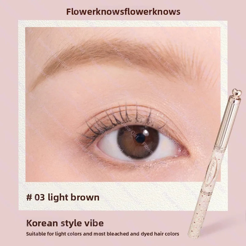 Flower Knows The Sweetie Bear Collection Waterproof natural eyebrow pencil 2-in-1 eyebrow pencil eye makeup