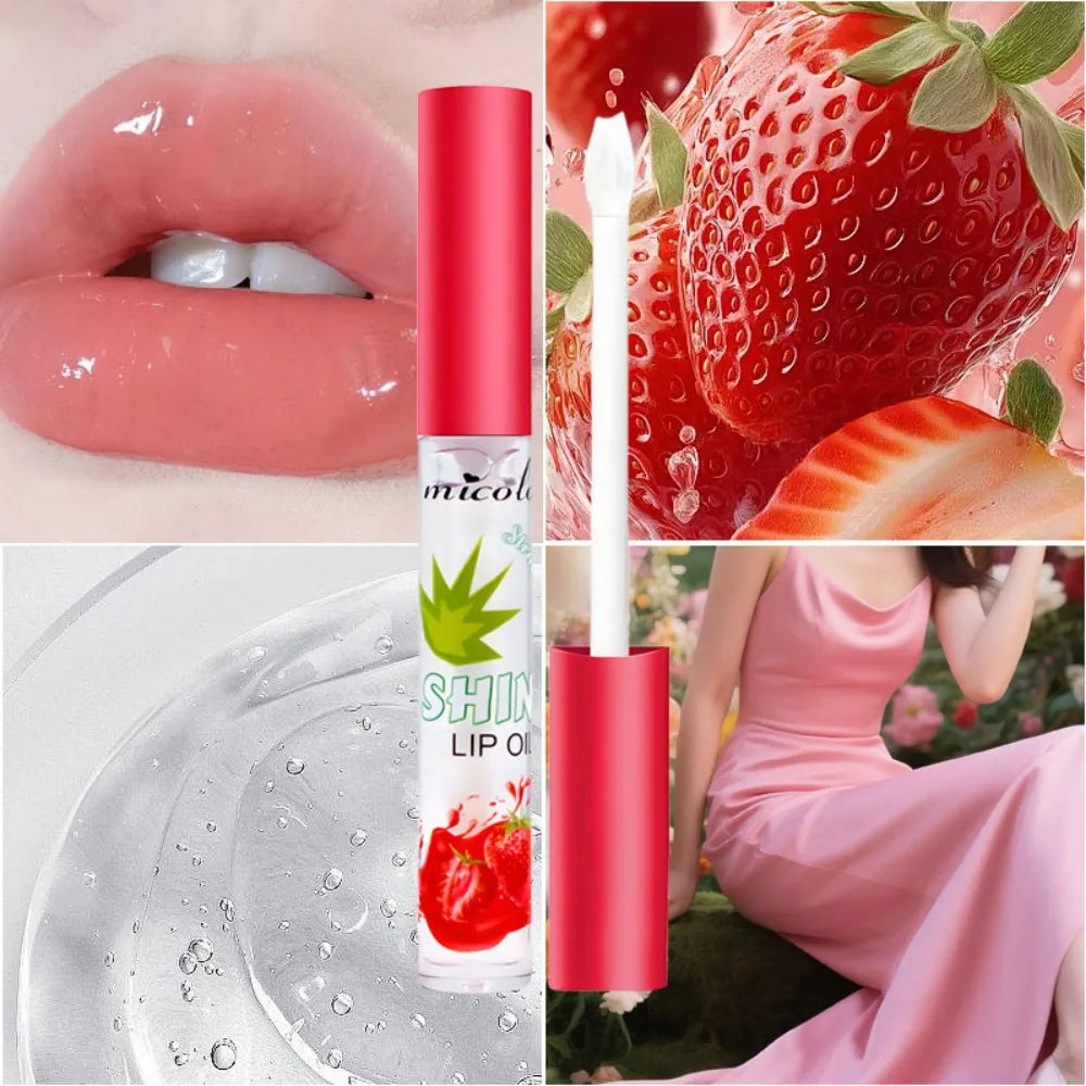 Hydrating Lip Oil Roller Gloss Moisturizing Nourishing Lip Balm Transparent Colorless Fruit Avocado Lip Care ﻿