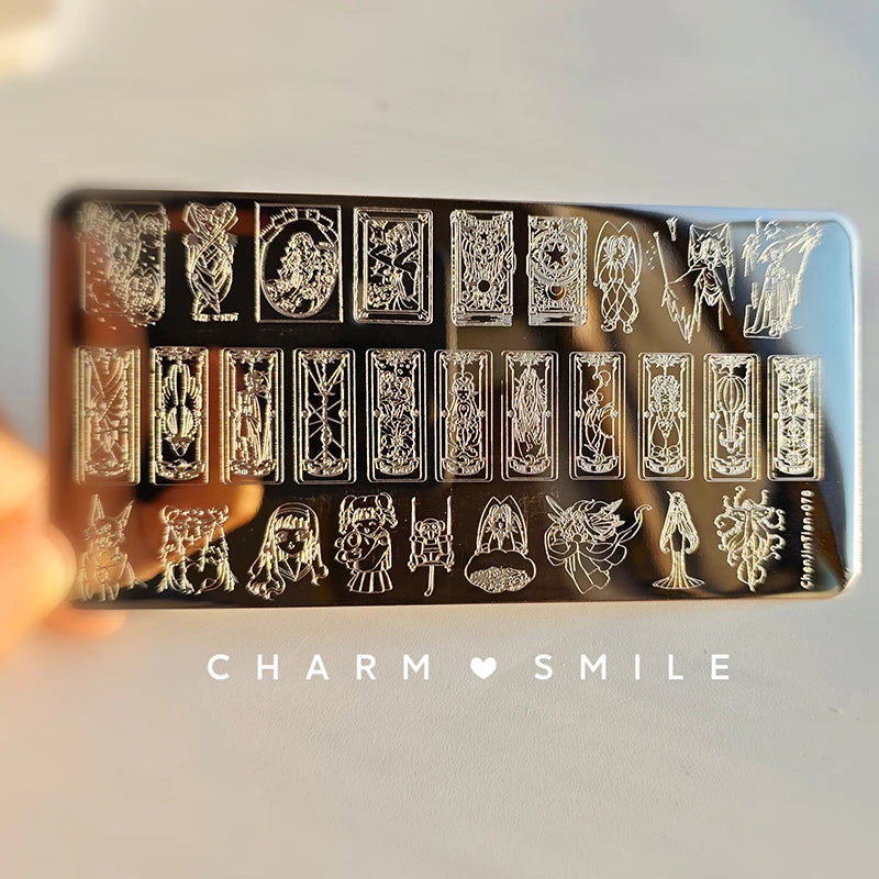 Cartoon Characters Stamping Plates  French Line Geometry  Flowers Leaves Animals Image Stainless Steel Nail Art Template Stencil