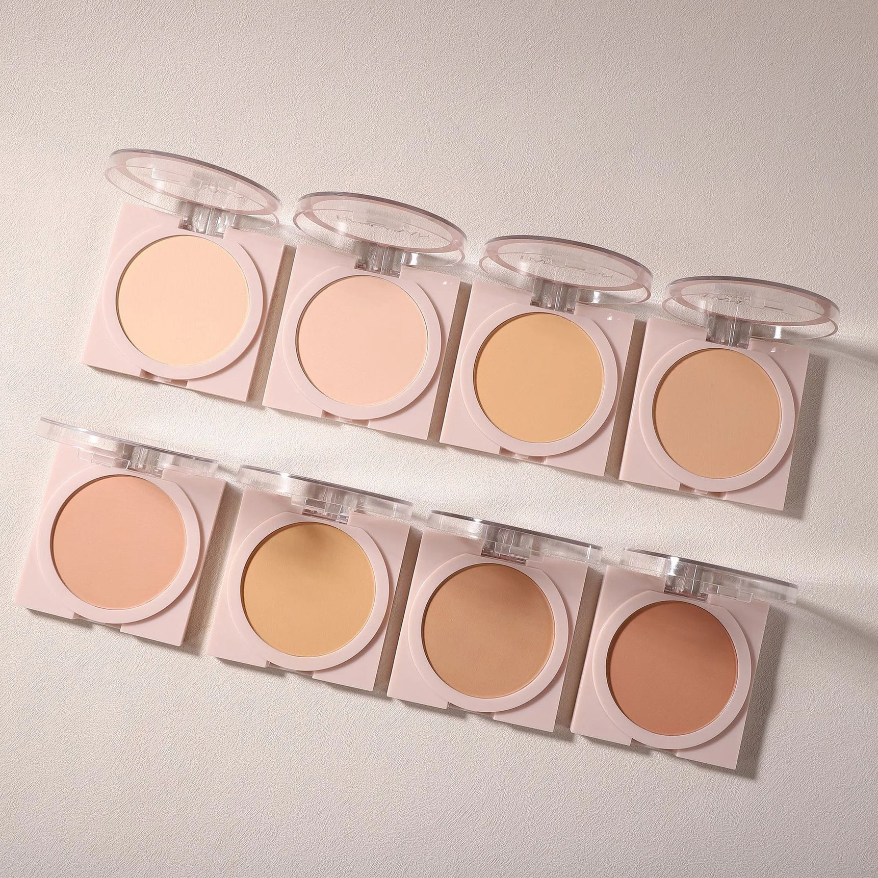 Wheat Powder Matte Finish Sweatproof Oil Control Dry Wet Dual-use Dark Skin Foundation Pressed Powder