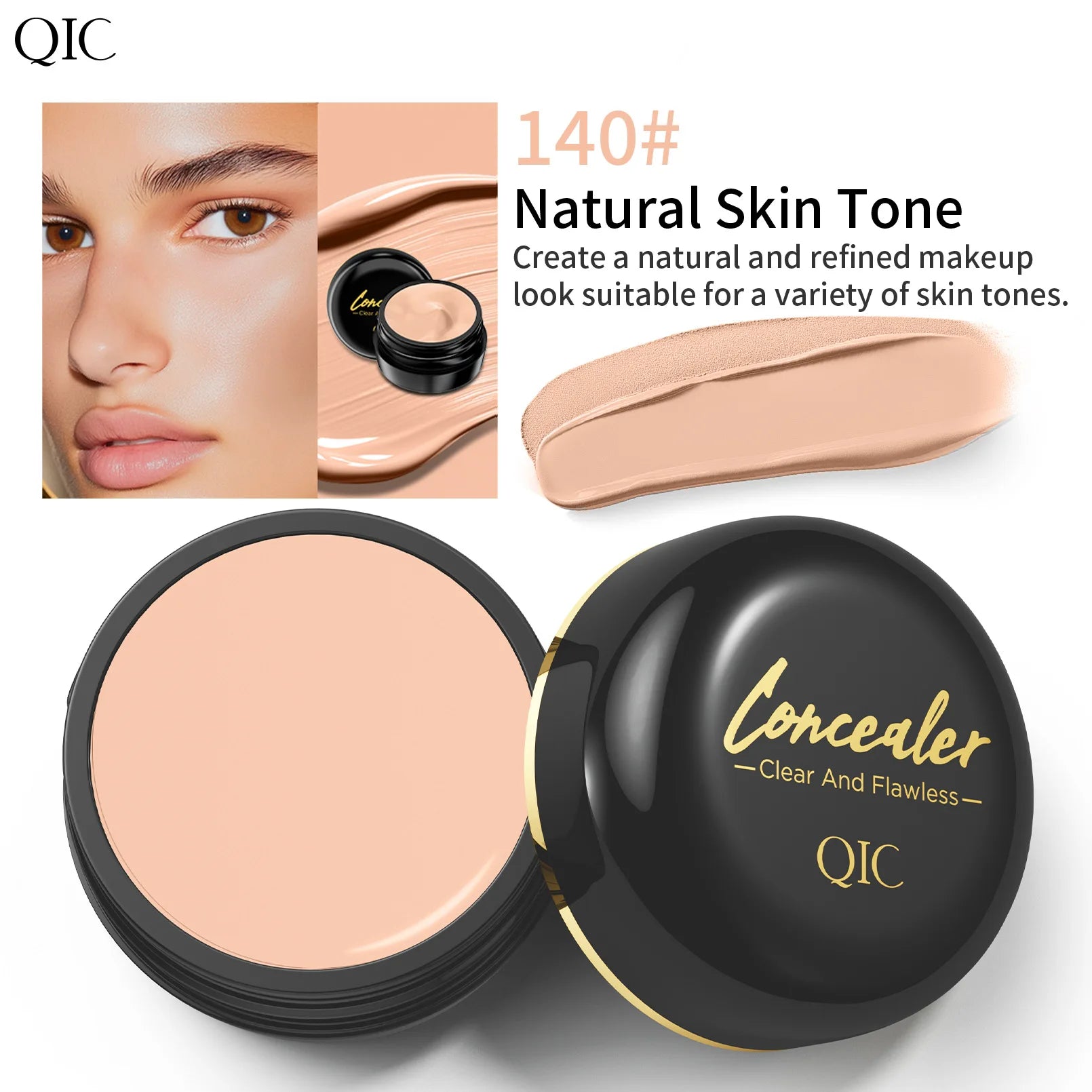 Full Coverage Concealer Foundation Waterproof for Covers Skin Blemishes and Wrinkles Tattoos Skin Tone Face Concealer Cream