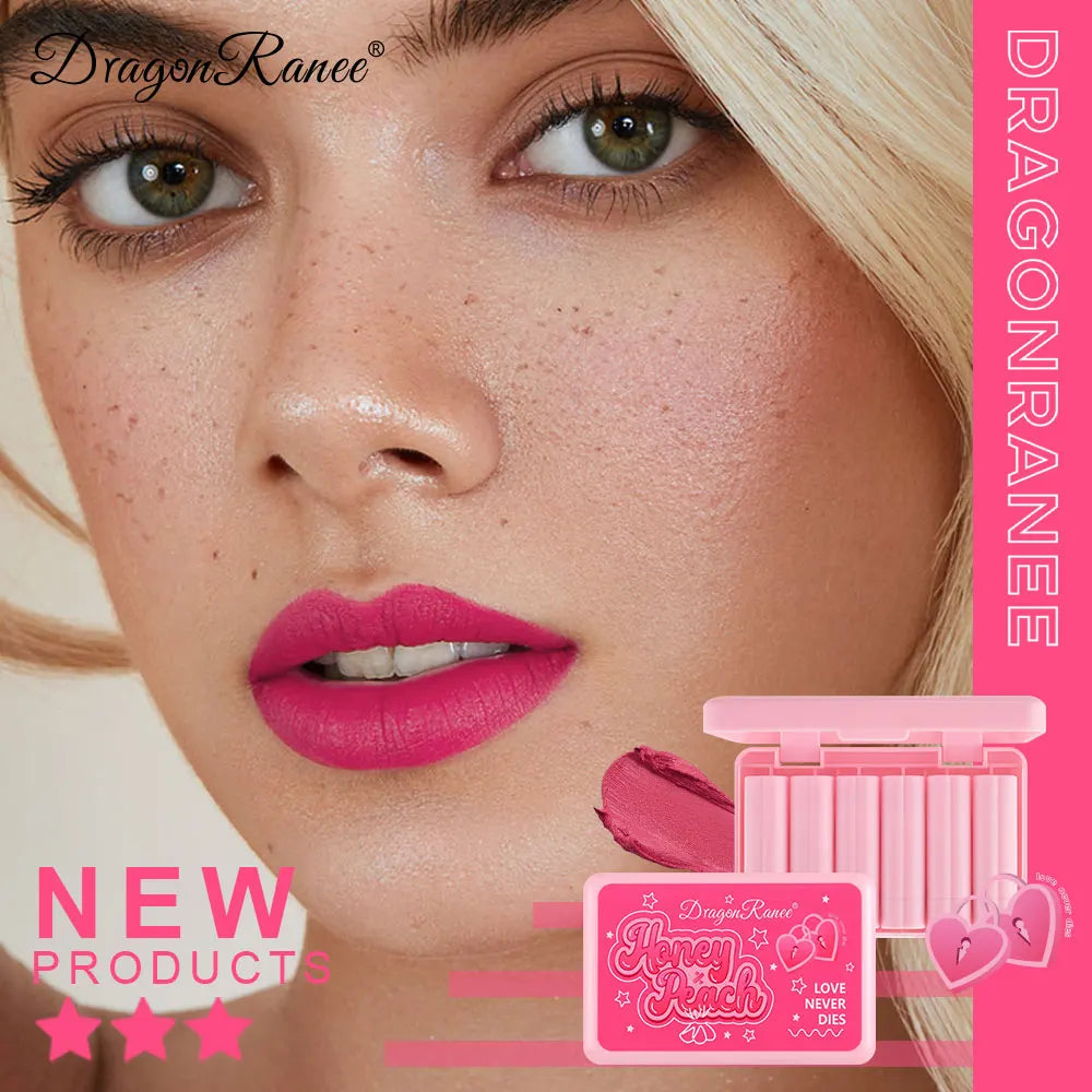 Matte Lipstick Set Non-Stick Cup Easy to Color Waterproof Lipstick Velvet Texture Lipstick 6-Piece Lipstick Set