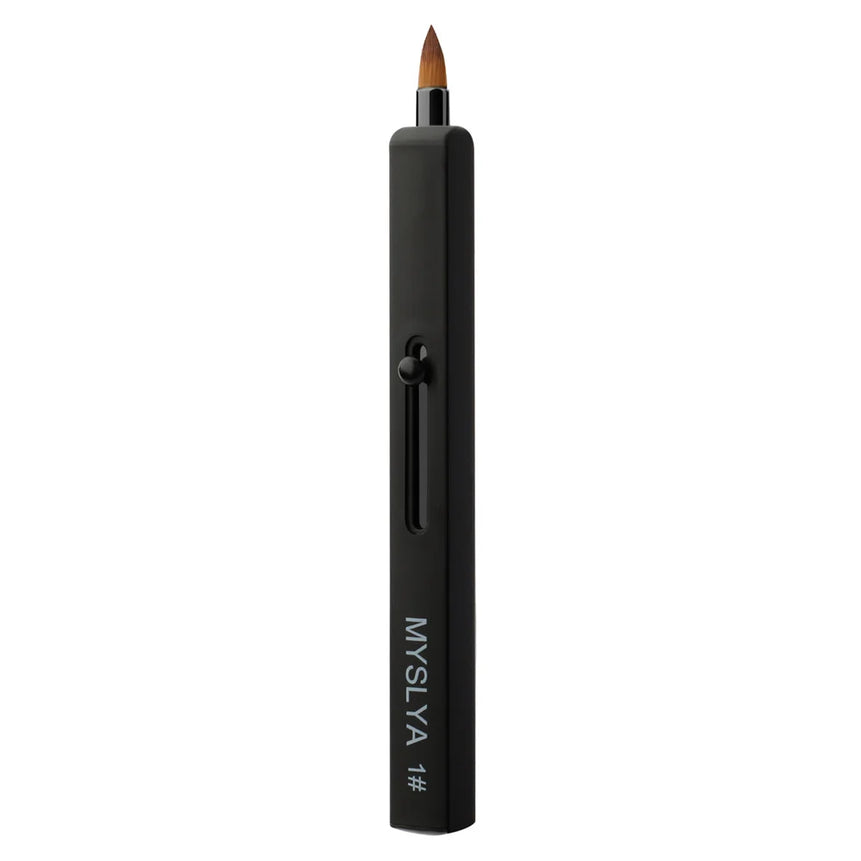 NEW Creative Retractable Lip Brush with Lid Mini Portable Lipstick Eyeshadow Applicator Brushes Women Beauty Makep Tools