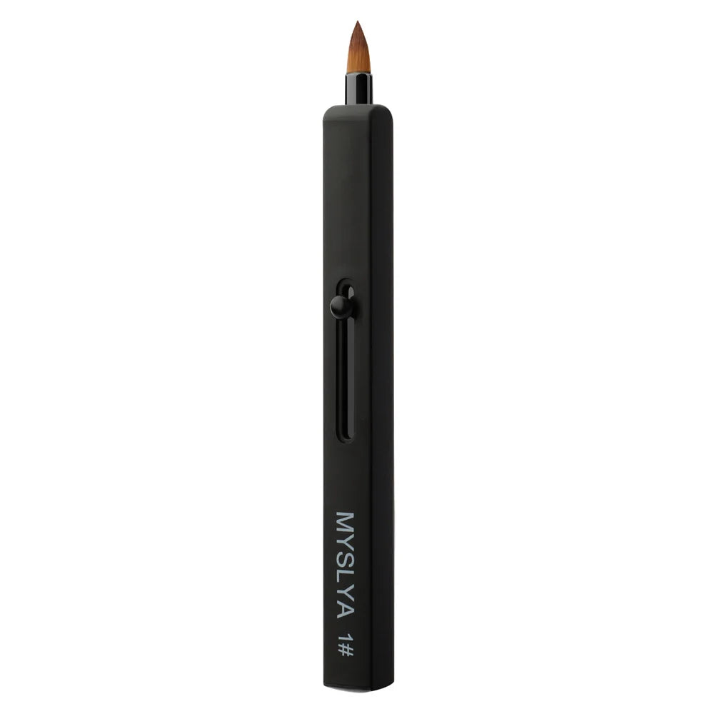 NEW Creative Retractable Lip Brush with Lid Mini Portable Lipstick Eyeshadow Applicator Brushes Women Beauty Makep Tools