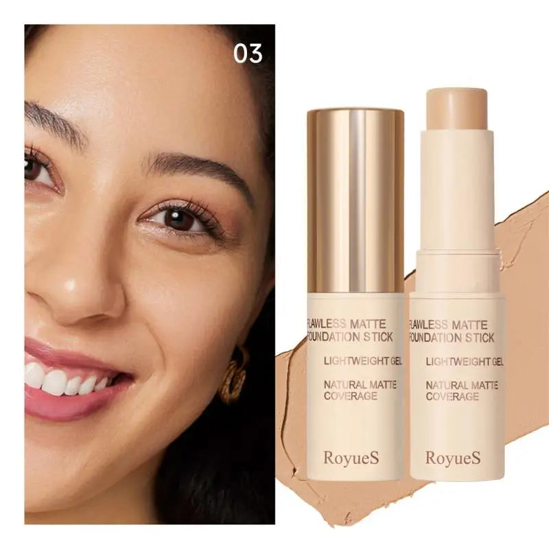 Light Breathable Concealer Foundation Makeup Stick Matte Oil Control Natural Moisturizer Face Foundation Cream Lasting Cosmetic