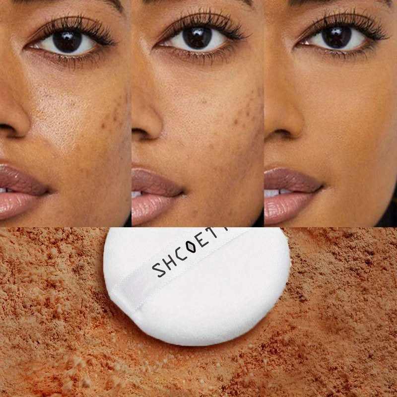 Loose Powder Honey Pearlescent Powder Makeup Powder Matte Finish Oil Control Waterproof Full Coverage Powder Foundation