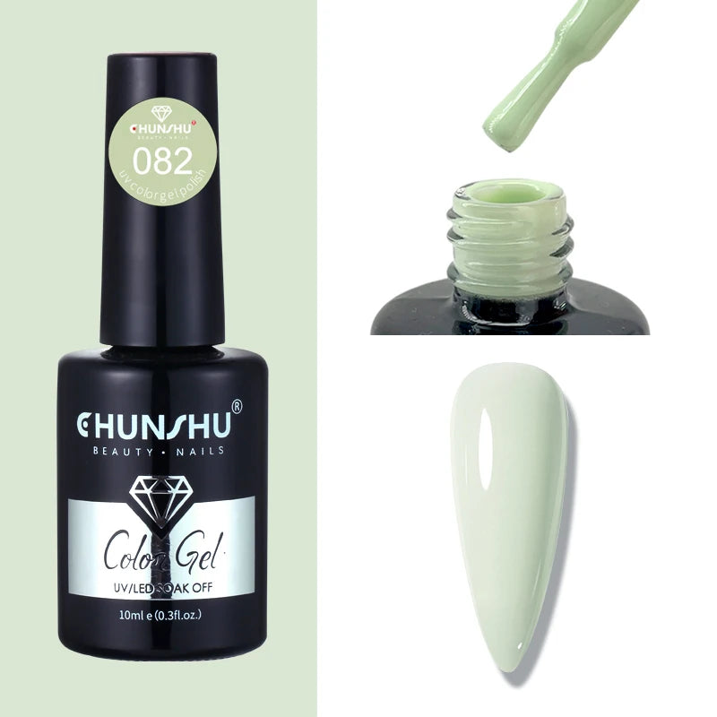 CHUNSHU 10ml Gel Nail Polish Soak Off Semi-Permanent Varnish Professional Salon UV LED Nails Art Gel No Smell All Seasons Colors