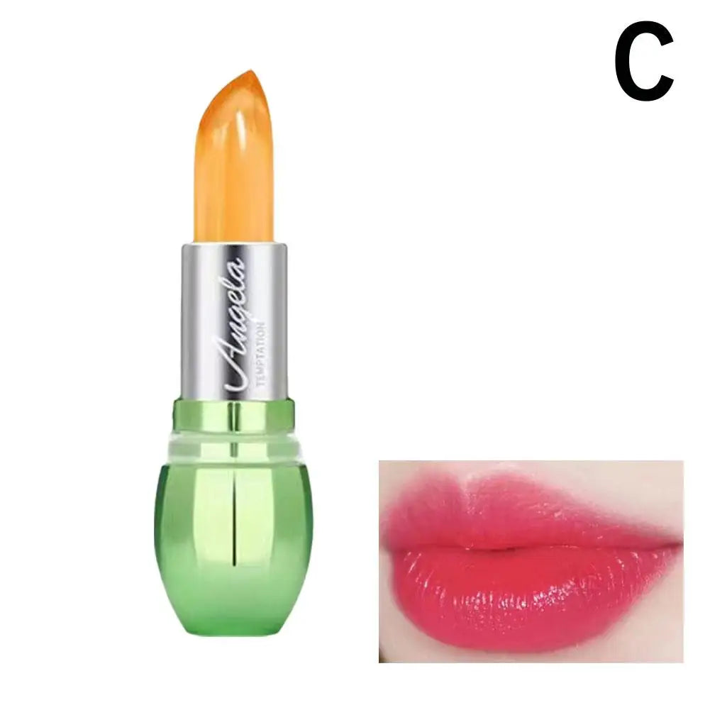 6Colors Aloe Vera Discolored Lip Balm Jelly Magic Color Lipstick Changing Lasting Lip Makeup Gloss Nourishing Moisturizing